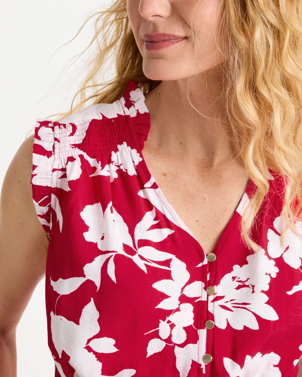 Smocked Floral Maxi Dress click to view larger image.