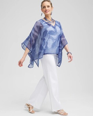Chiffon Cool Abstract Poncho click to view larger image.