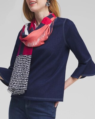 Abstract Print Oblong Scarf