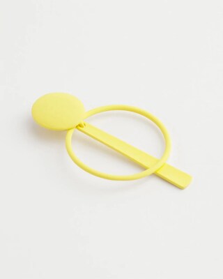 Yellow Clip-on Drop Hoops