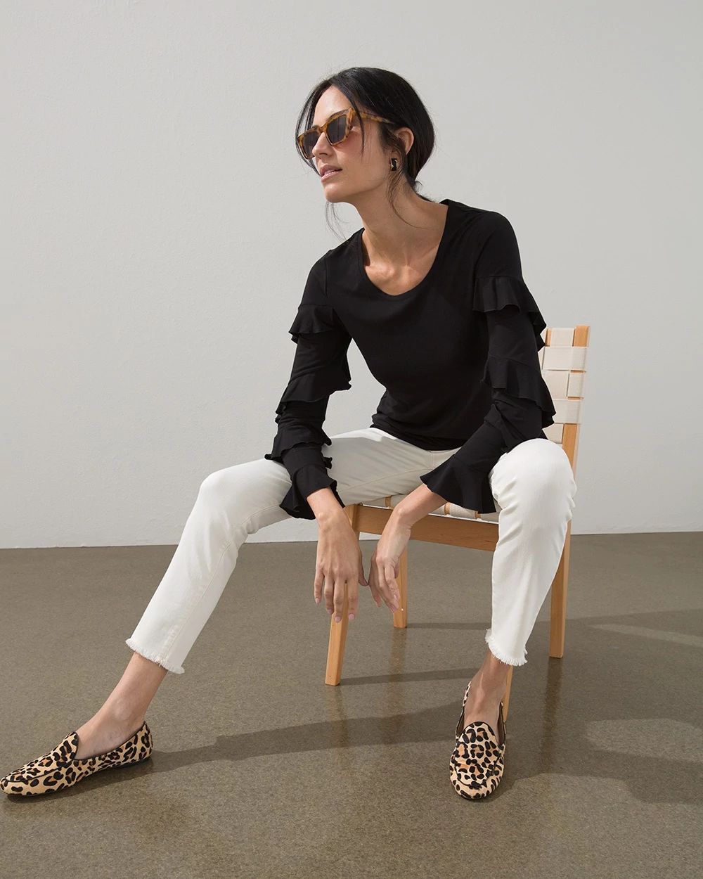 Single Fray Ankle Jeggings
