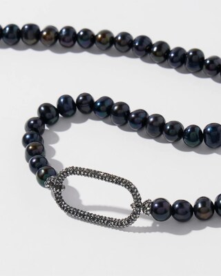 Fresh Water Pearl Pavé Necklace