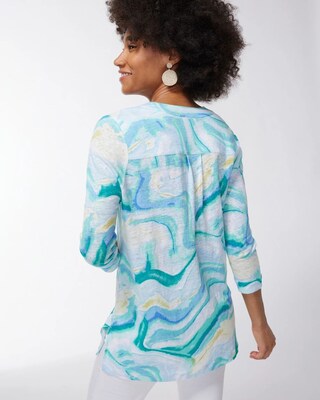 Linen Marble Print Tunic