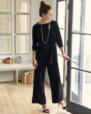 Travelers Collection Velvet Jumpsuit