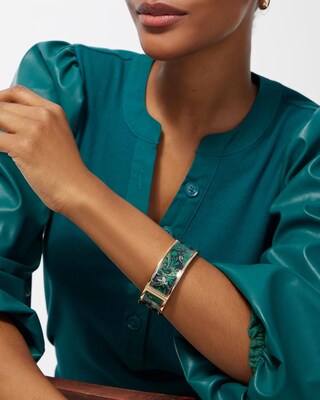 Floral Bangle Bracelet