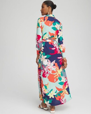 Floral Maxi Shirt Dress