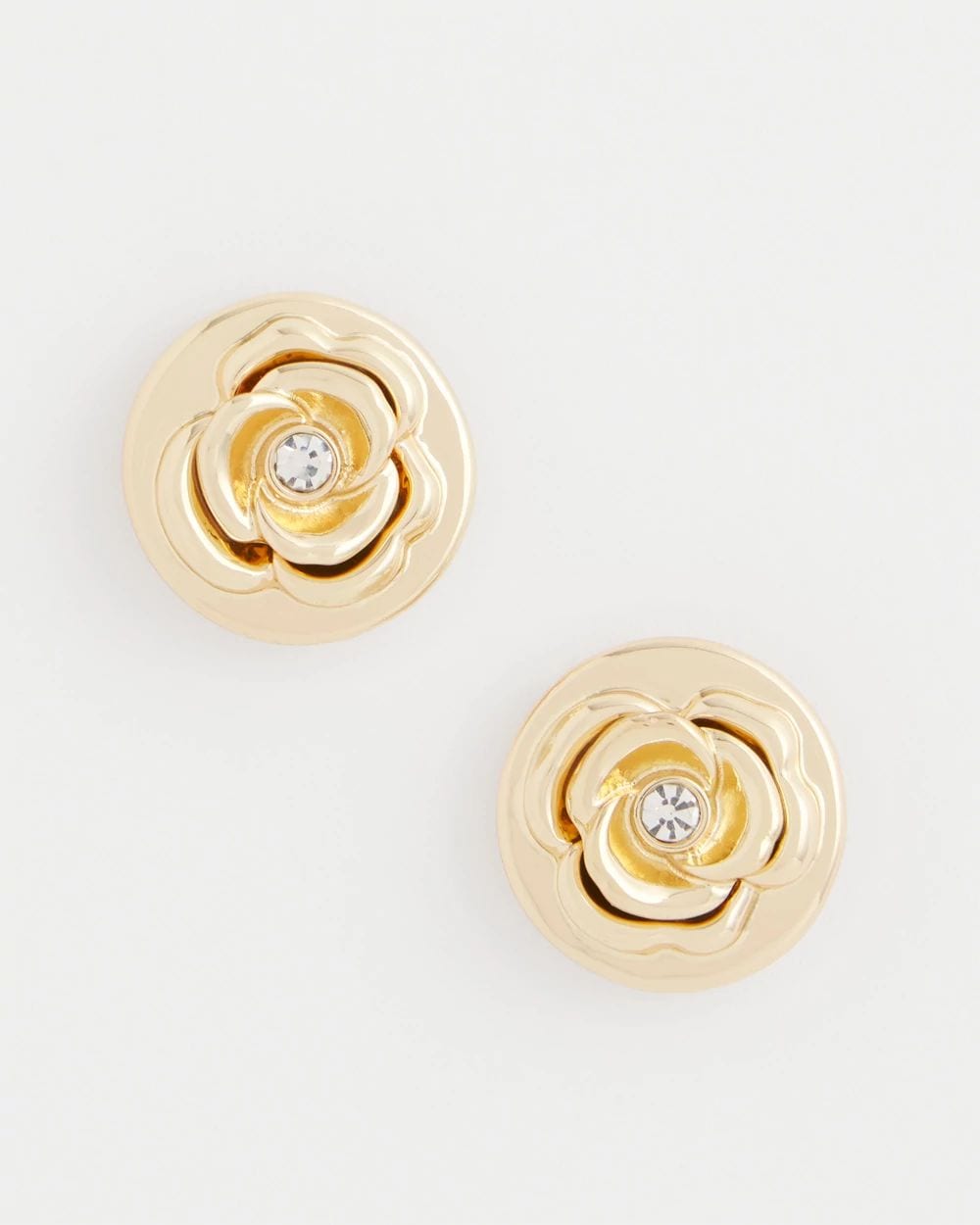 Lucky Coin Flower Stud Earrings