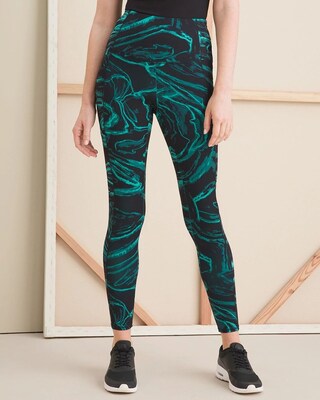 Zenergy So Slimming Marble-Print Leggings