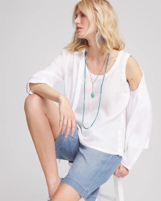 Sleeveless Linen Tank Top click to view larger image.