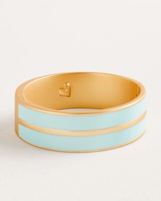Blue Hinged Cuff Bracelet