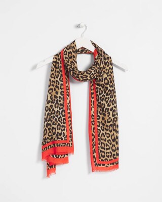 Leopard Print Oblong Scarf