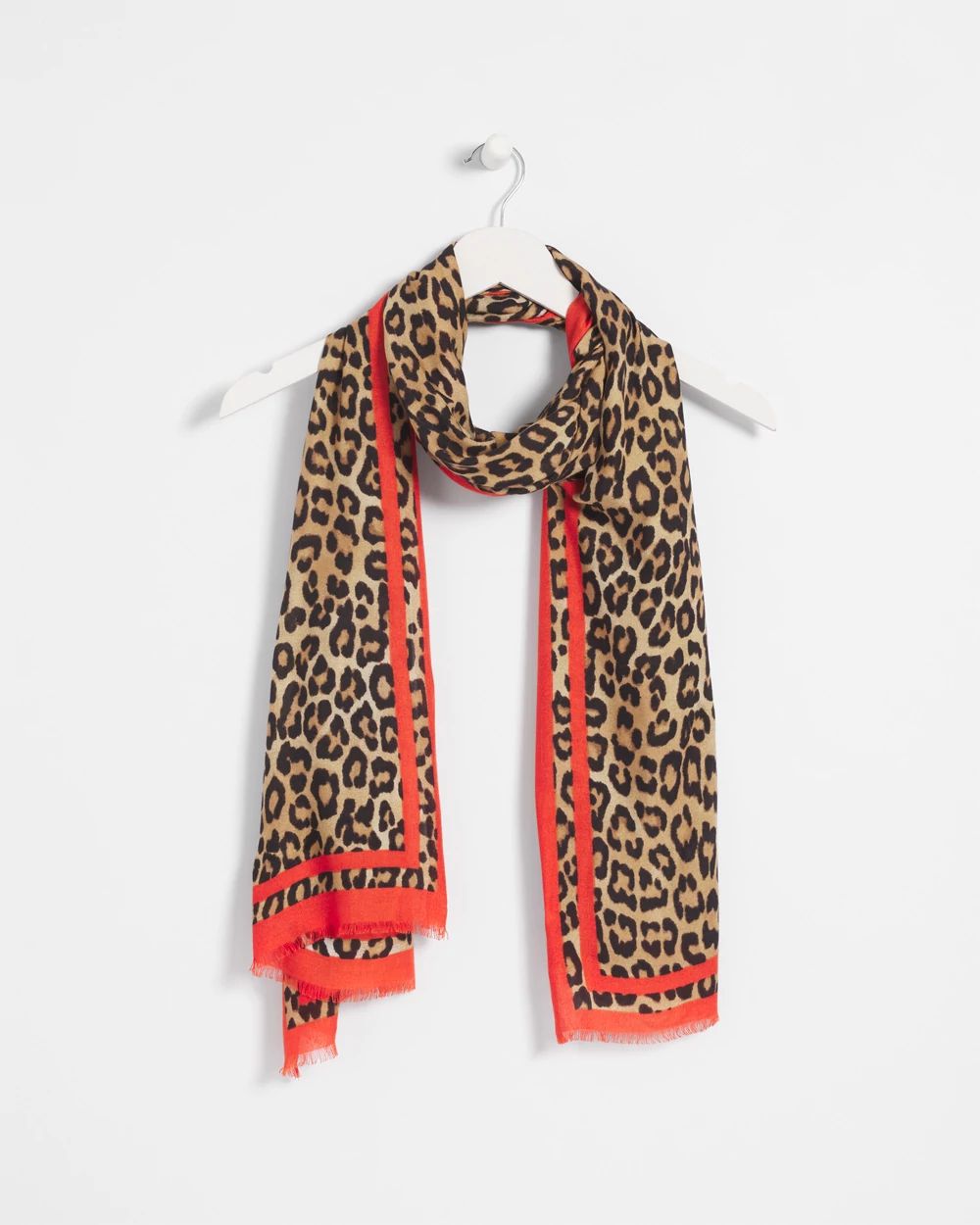 Leopard Print Oblong Scarf