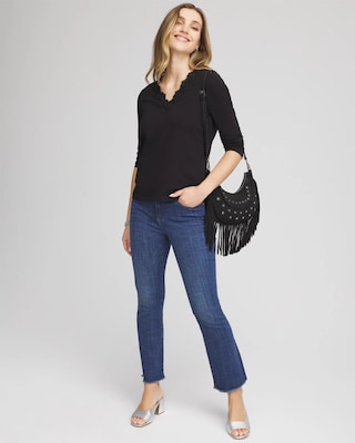 Lace Stretch-Cotton Tee click to view larger image.