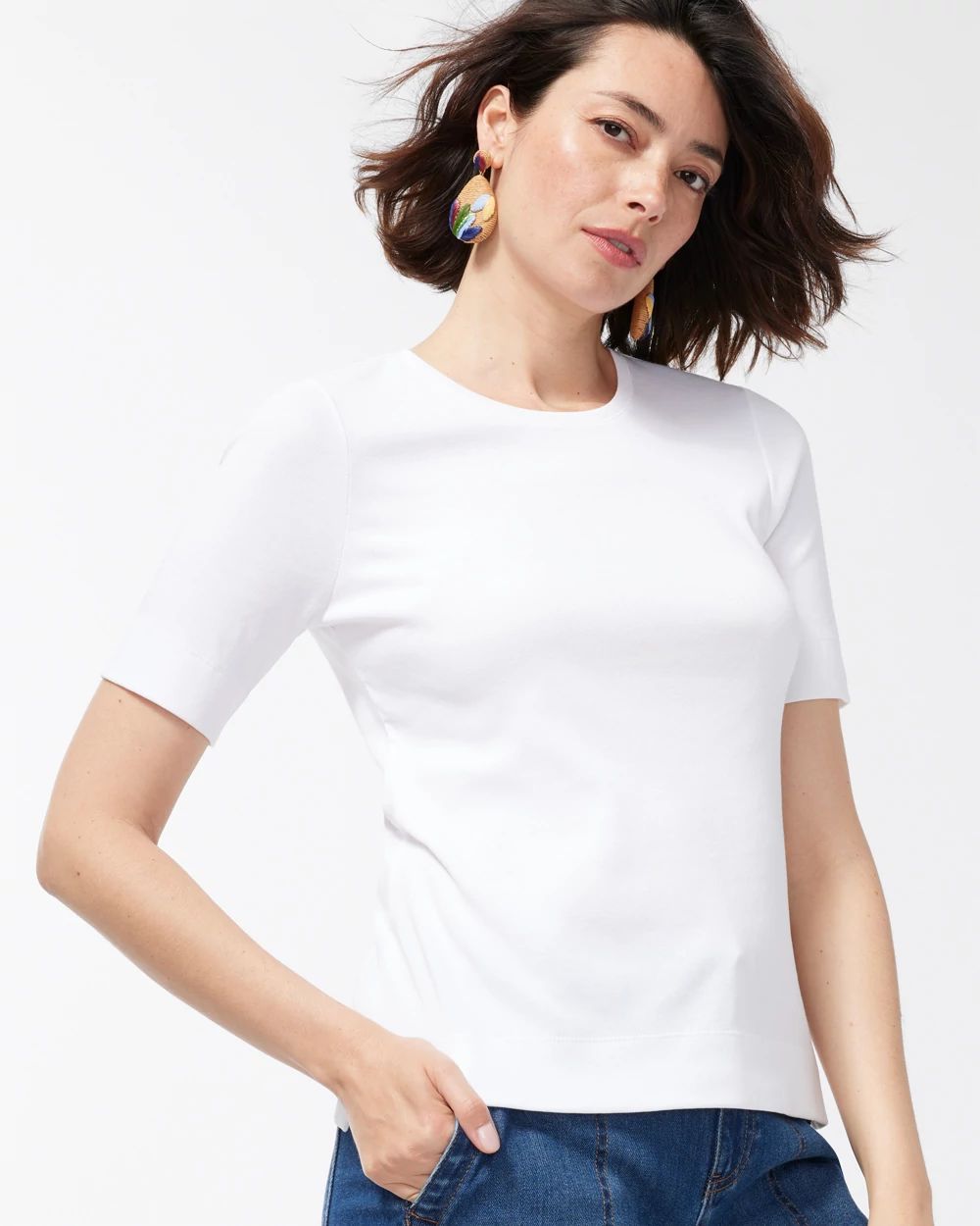 Cotton Crew Neck Tee
