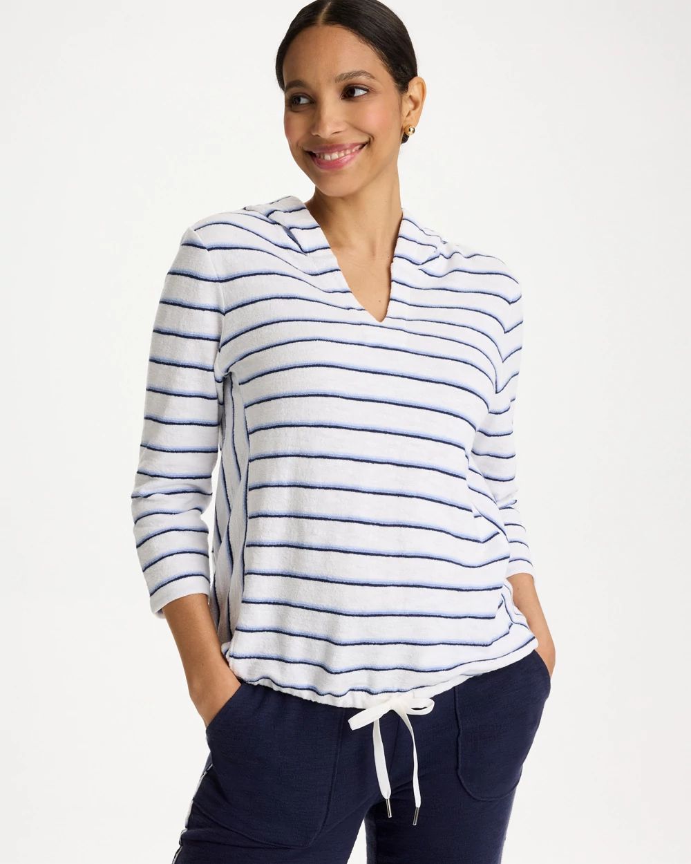 Zenergy® Jersey Ombre Striped Pullover