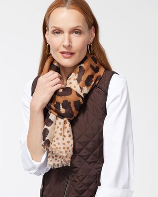 Animal Print Oblong Scarf