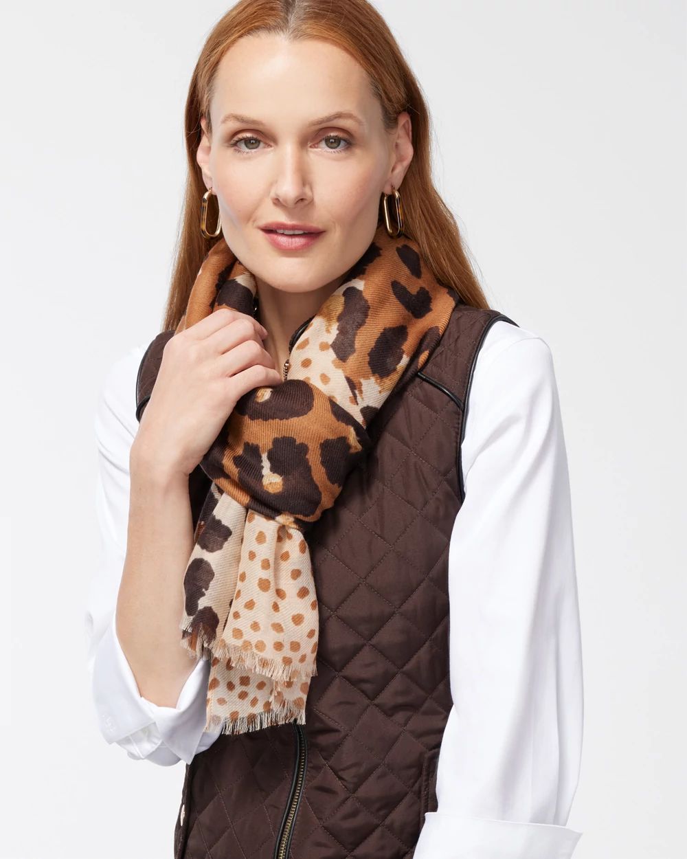 Animal Print Oblong Scarf