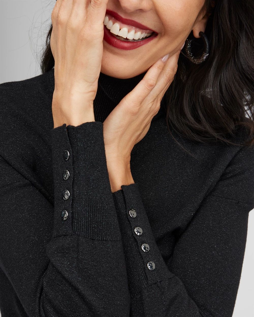 Lurex Turtleneck Sweater