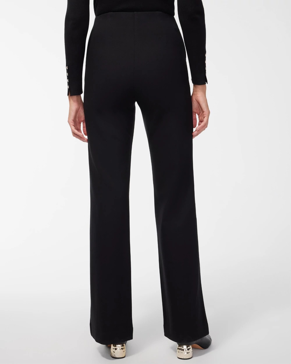 Ponte Pull-on Wide Leg Trouser Pants