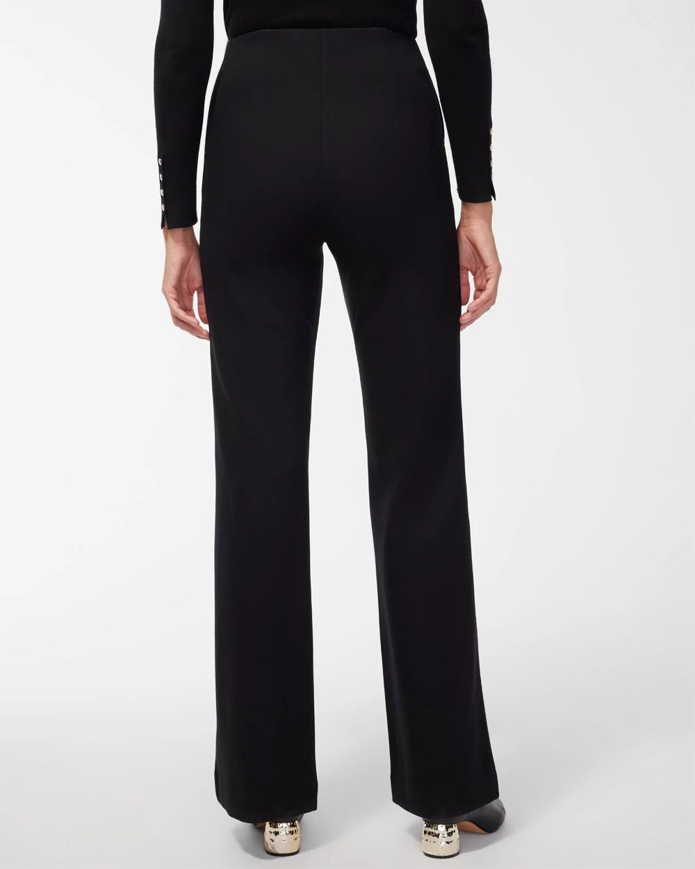 Ponte Pull-on Wide Leg Trouser Pants