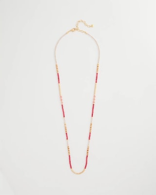 Coral Genuine Stone Long Necklace