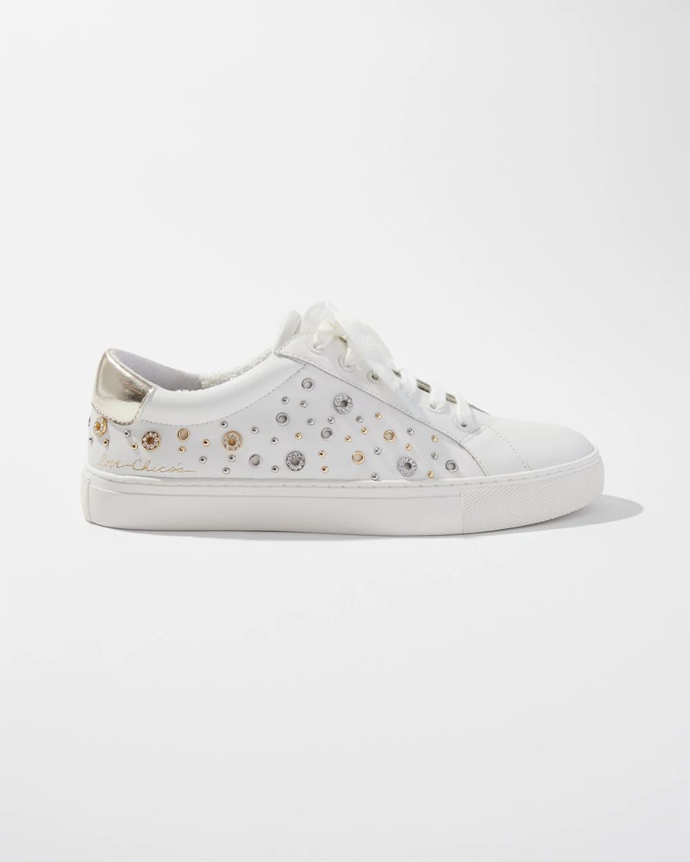 Leather Studded Sneakers