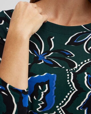 Travelers Floral Boat Neck Tunic