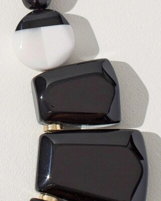 Black and White Bib Necklace