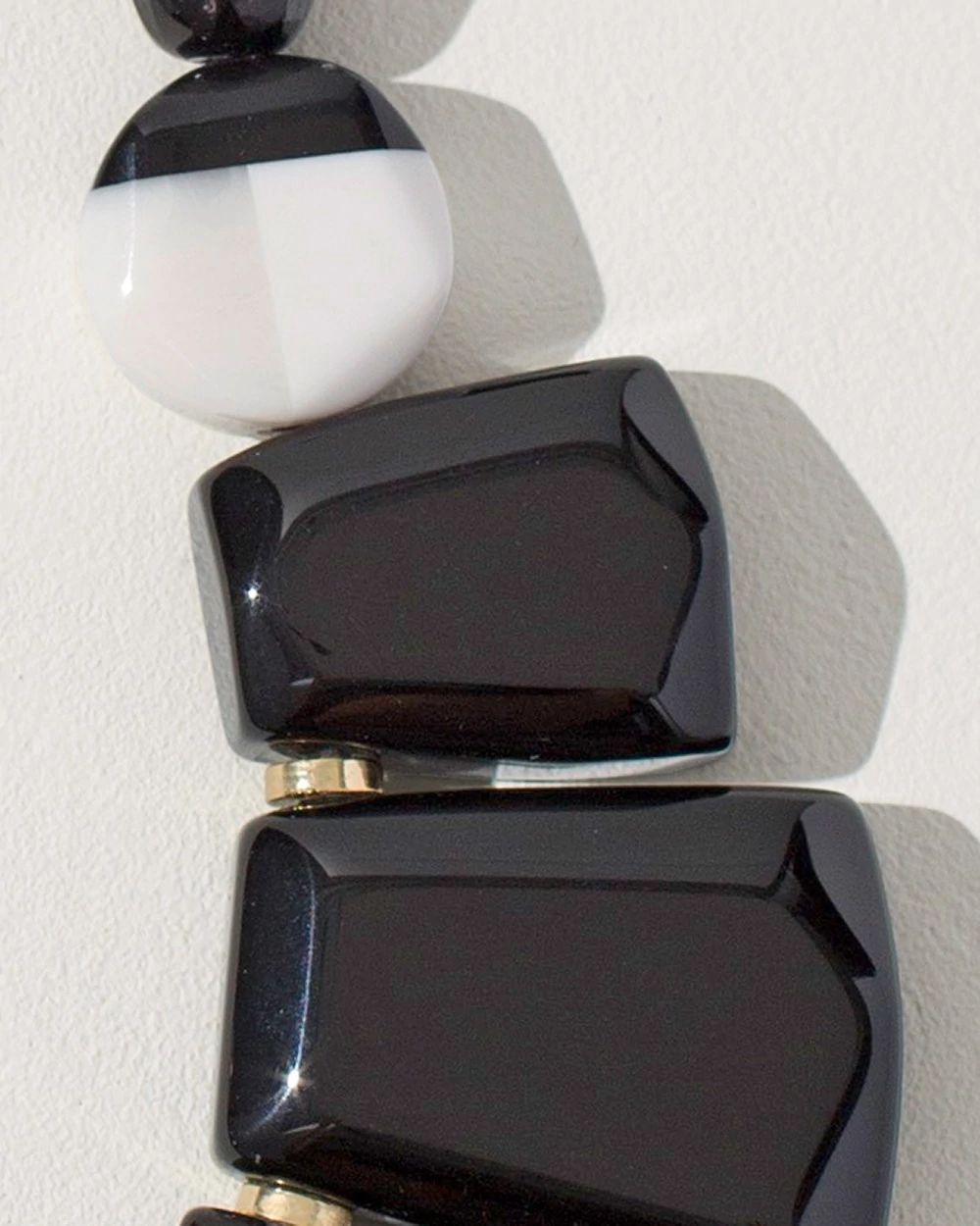 Black and White Bib Necklace