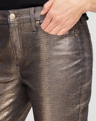 Girlfriend Coated Ankle Jeans click to view larger image.