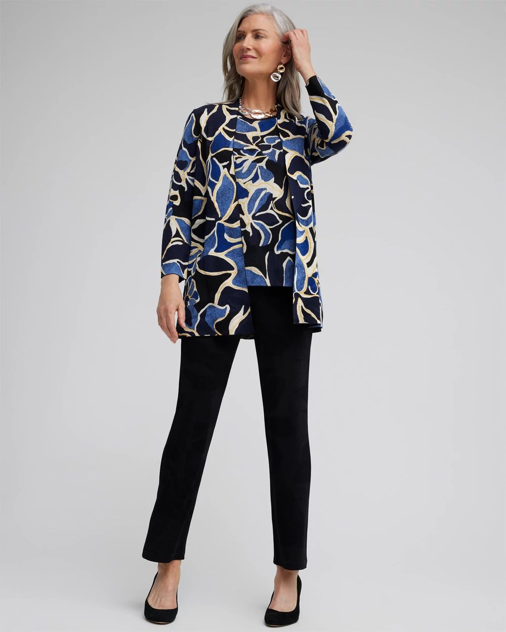 Travelers Collection Floral Cardigan