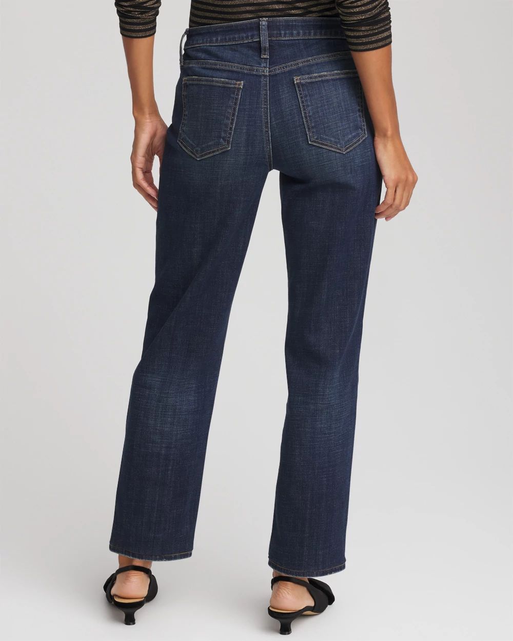 Girlfriend Straight Ankle Jeans click to view larger image.