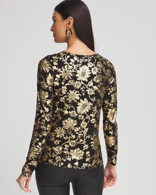 Touch of Cool™ Foiled Floral Layering Tee