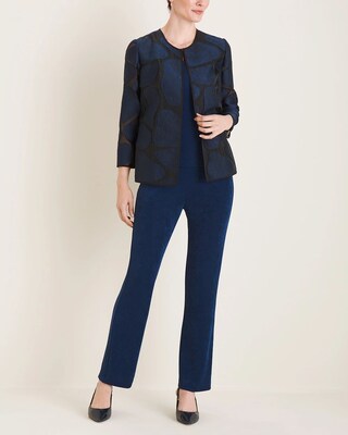 Travelers Collection Giraffe-Print Organza Jacquard Jacket