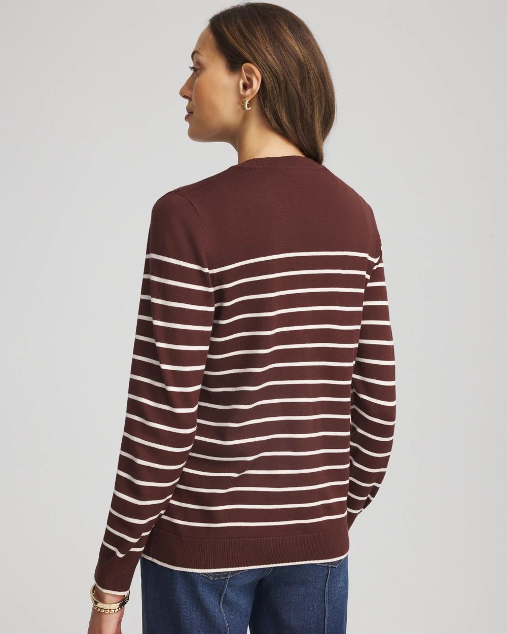 Ella Striped Long-Sleeve Cardigan