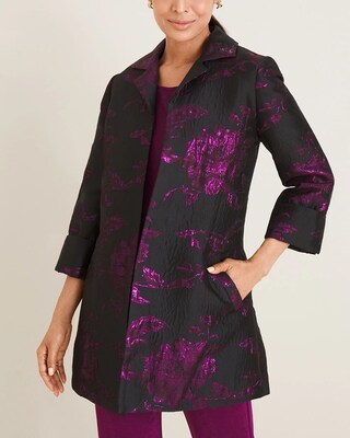 Travelers Collection Floral Jacquard Jacket