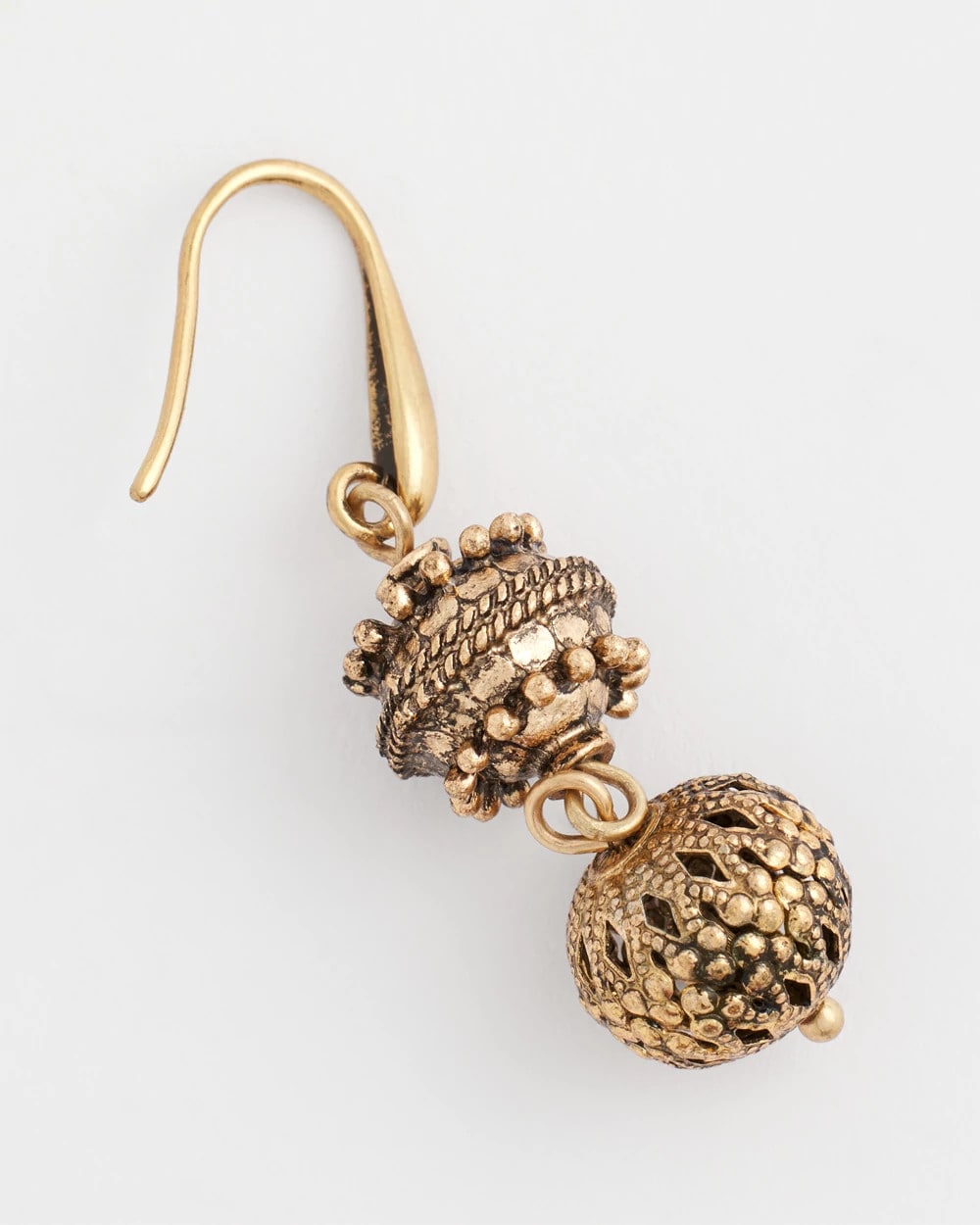 Gold Antique Drop Earrings