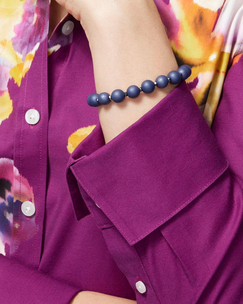 Matte Berry Stretch Bracelet