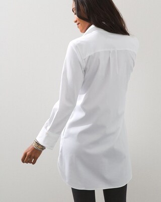 No-Iron Stretch Casual Collared Tunic