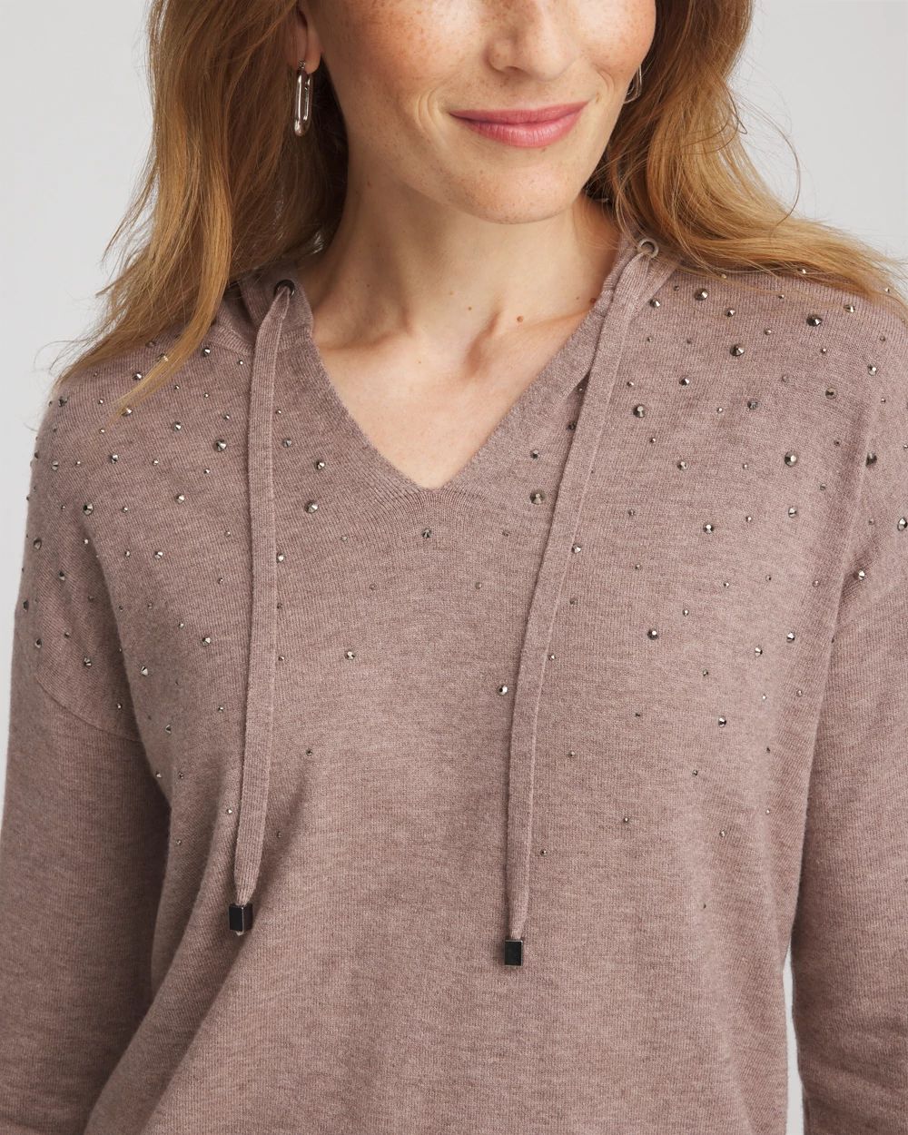 Zenergy® Luxe Rhinestone Sweater click to view larger image.