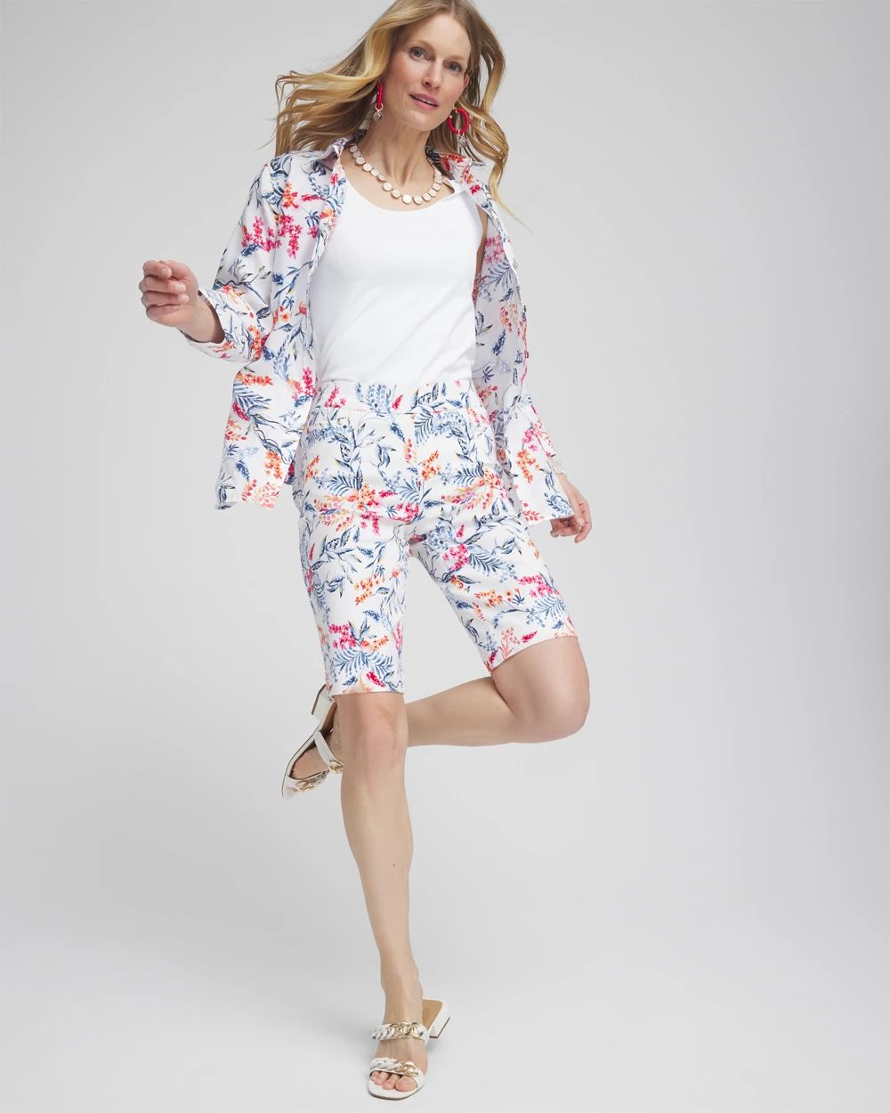 Brigitte 10" Sea Life Print Shorts