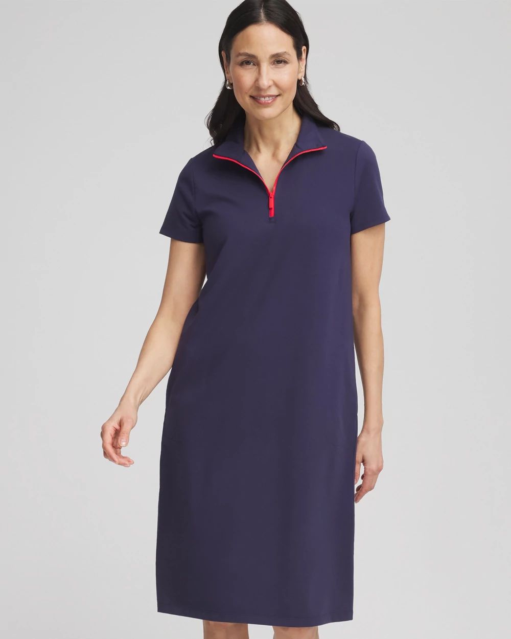 Zenergy® UPF Knit Half-Zip Dress
