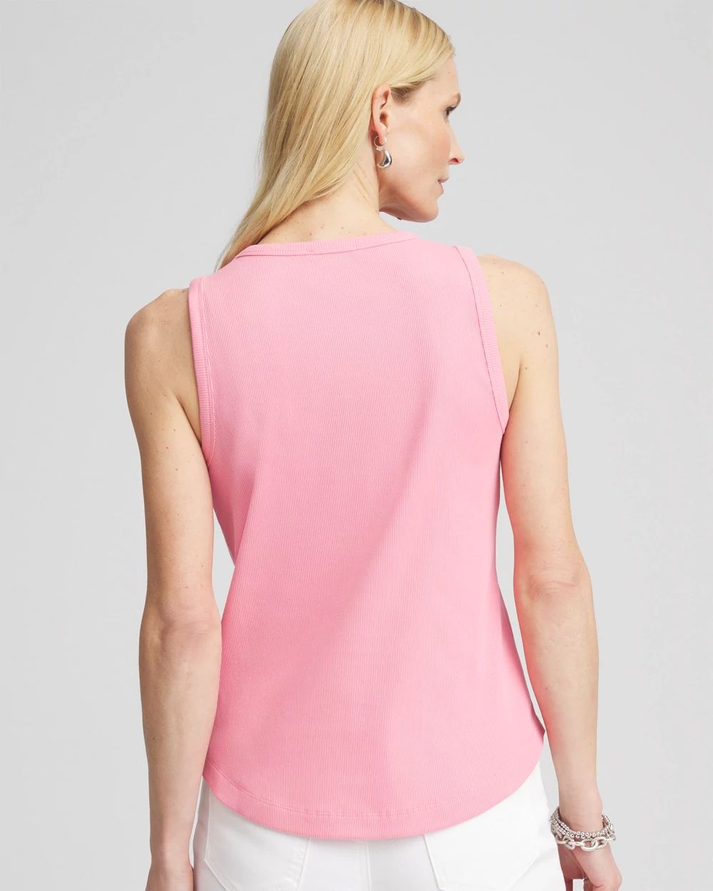 Ribbed High Neck Tank