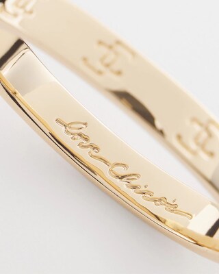 Gold Tone Hinge Bracelet