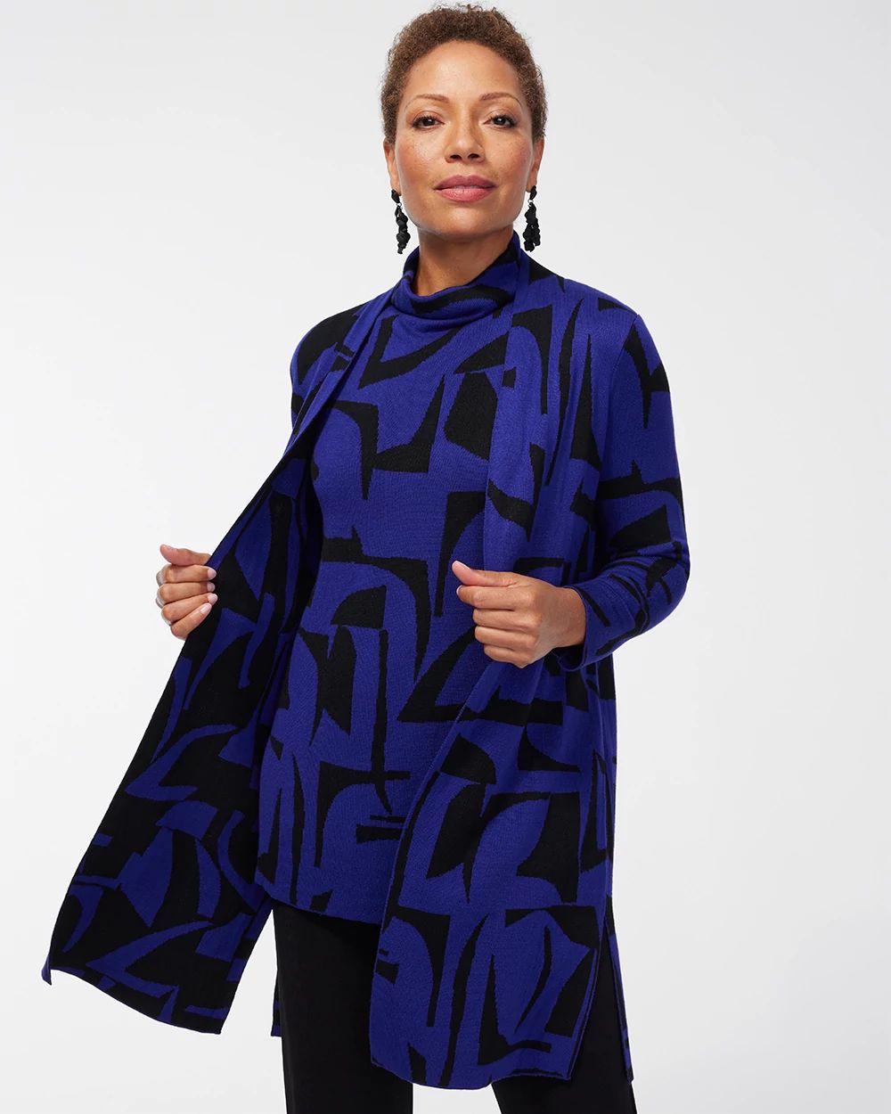 Travelers Collection Jacquard Cardigan