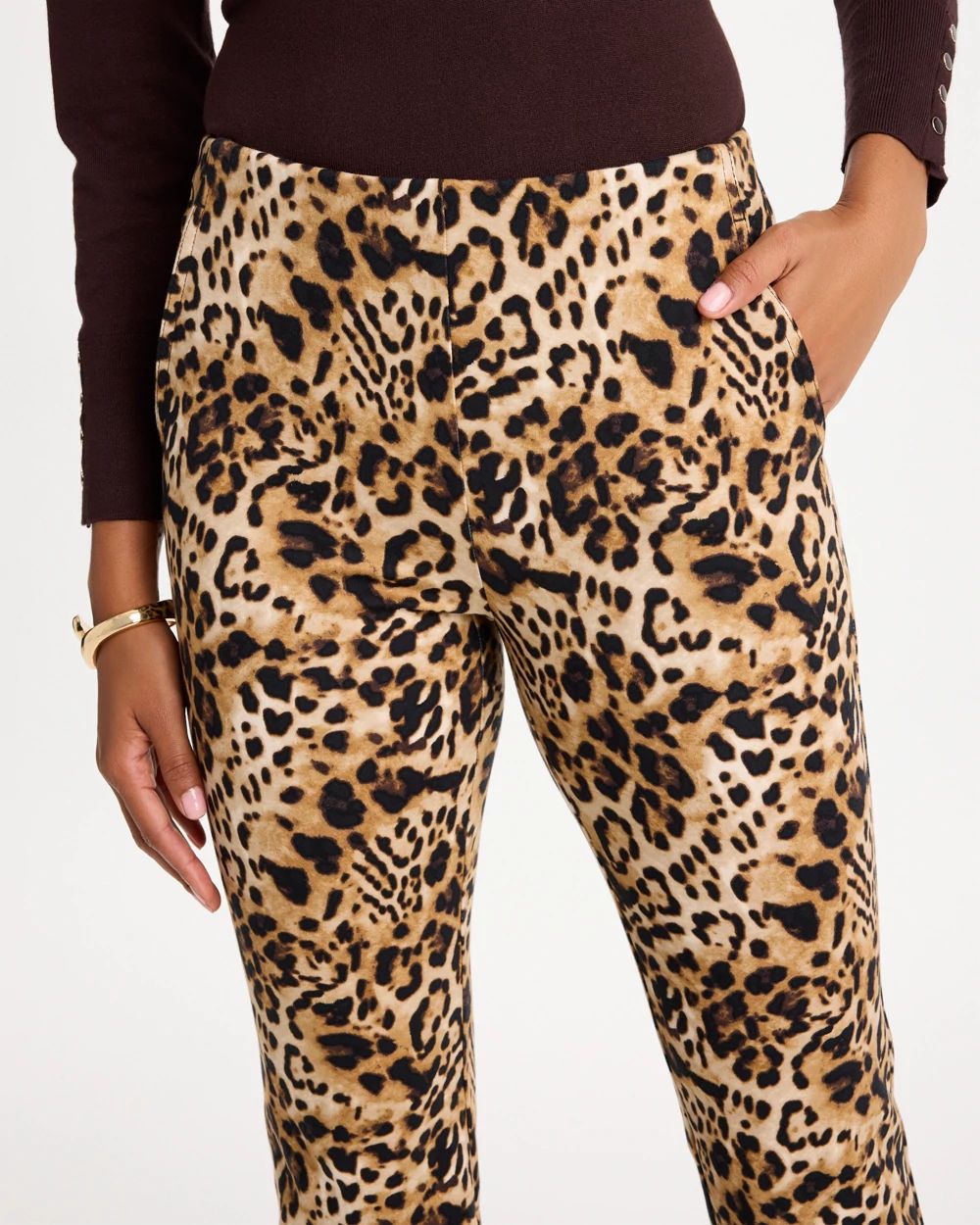Prestige Cheetah Juliet Straight Ankle Pants click to view larger image.