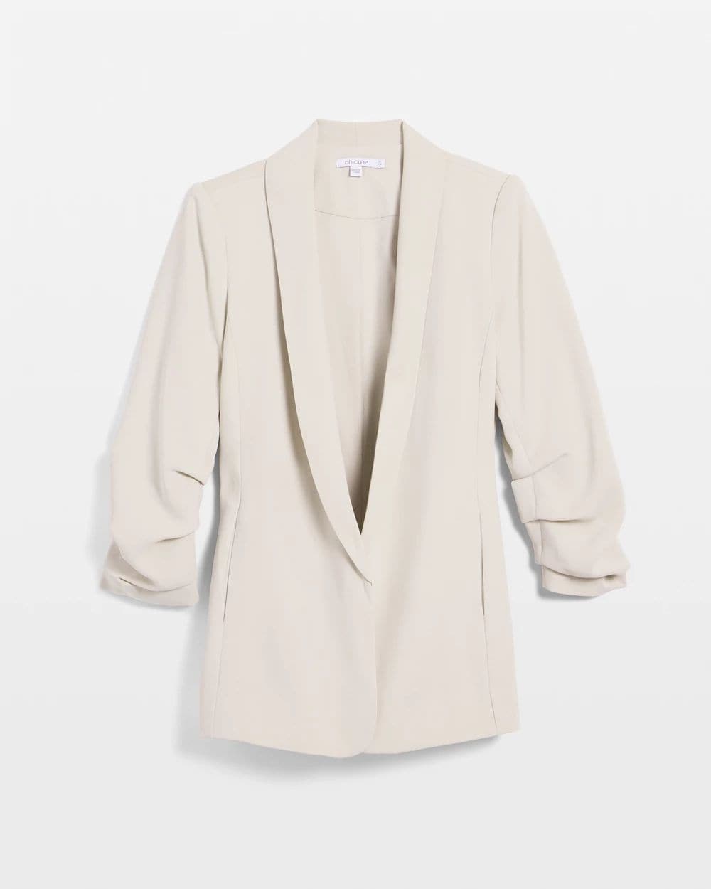 Ruched Sleeve Blazer