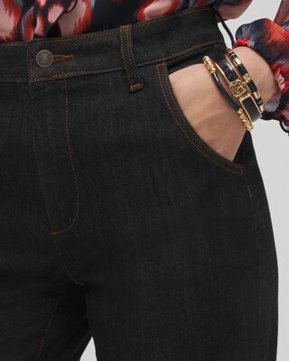 High Rise Wide Leg Jeans click to view larger image.