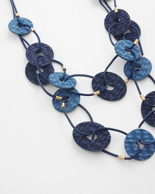 Denim Multistrand Necklace