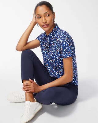 Zenergy UPF Dots Ruffle Neck Polo